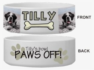 Personalised Ceramic Dog Bowl - Cavalier King Charles Spaniel