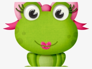 Green Frog Clipart Girl - Transparent Cartoon Frog