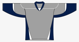 Xj6 Gnw - Gray And Blue Hockey Jersey