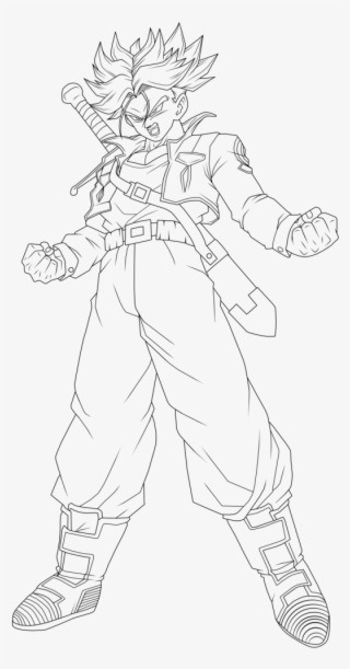 Dragon Ball Coloring Pages Future Trunks With Trunks - Drawing Of King Of Fighter Kula