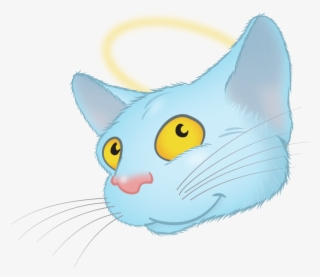 Blue Cat Emoji Messages Sticker-9 - Domestic Short-haired Cat