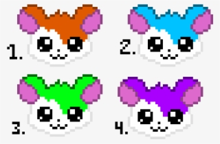 4 Kawaii Hamsters - Cartoon