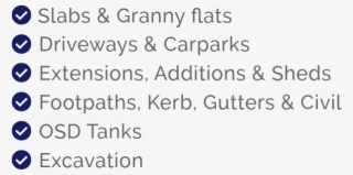 Slabs & Granny Flats  Driveways & Carparks  Extensions,