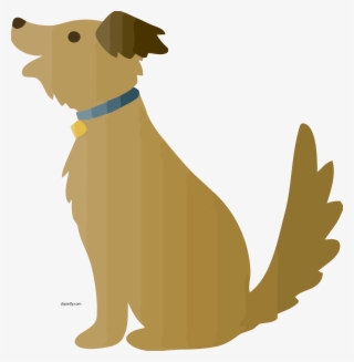 A Brown Cartoon Dog Begging For Food Clipart Png - Dog Sitting Clip Art