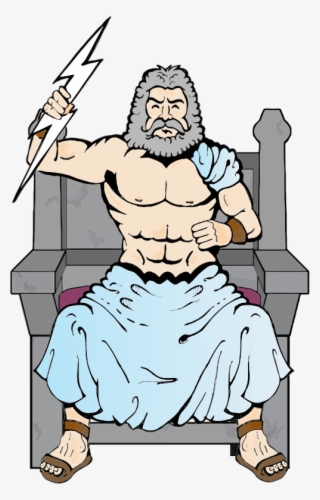 Zeus By Overjupiter - Zeus With Thunderbolt Drawing
