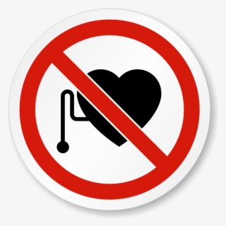 No Pacemakers Wearer Symbol Iso Circle Sign - Internet And Phone Outage