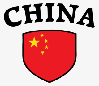 China Chinese Prc Five Star Red Flag Crest Soccer Football - Emblem