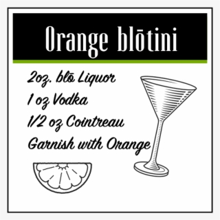 Orange - Martini Glass