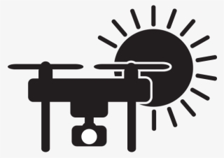 Drone Icon Design Free Sunny Weather Nice Lovely Clouds - Vector Sun