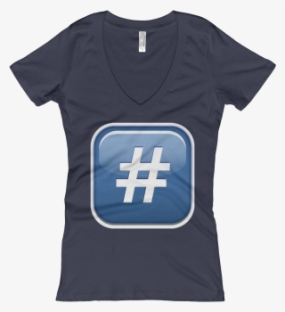 Women's Emoji V Neck - Shirt