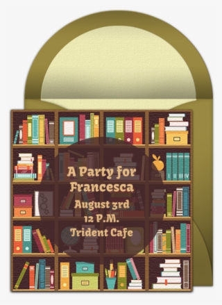 Bookshelf Online Invitation - Shelf