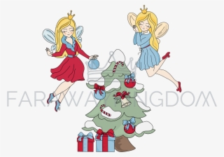Christmas Decor New Year Princess Vector Illustration - Cartoon