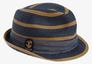 Scotch Shrunk Striped Straw Fedora Fashion For - Fedora