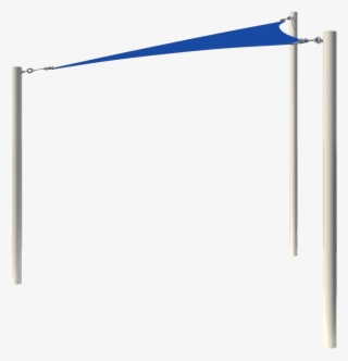 Triangle Sail Shade Side View - Hurdling