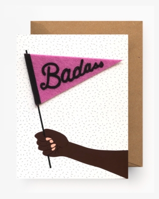 Badass Pennant Sticker Card - Paper