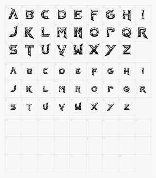 Font Characters - Barbarian Fonts