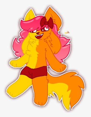 With Bright Pink Hair - Cartoon