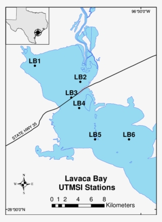1 Map Of Station Locations In Lavaca Bay, Texas, Usa - Atlas