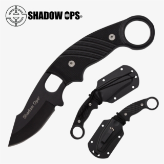 Shadow Ops Tactical Drop Point Blade Knife With A Black - Utility Knife