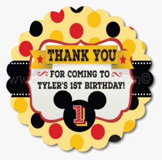 Mickey Mouse Birthday Favor Tag