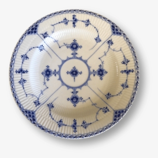 Blue Fluted Half Lace - Musselmalet Halvblonde Tallerken