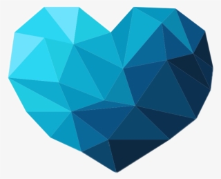 Polygon Sticker - Heart Polygon Png