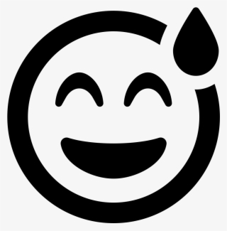 Font Awesome 5 Regular Grin Beam Sweat - Smiley Blink Png