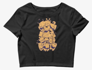 Women's Funny Emoji Faces Crop Top - T-shirt