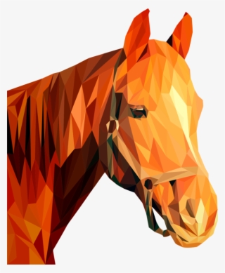 Horse Low Poly Computer Graphics Polygon Animal - 616x750 PNG Download ...