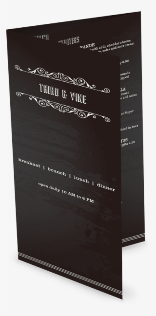 Vintage Chalkboard Takeout Menu - Paper