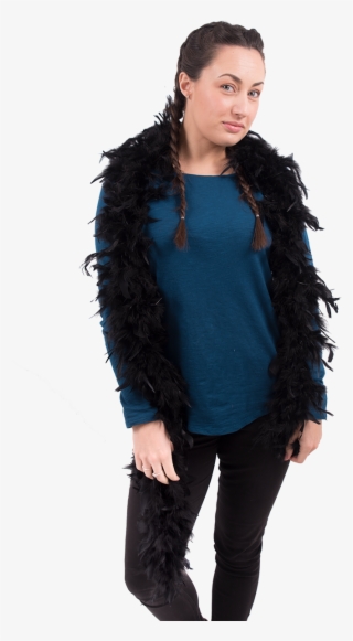 Black Feather Boa - Girl