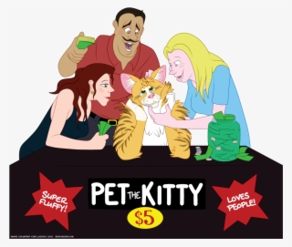 Pet The Kitty - Cartoon