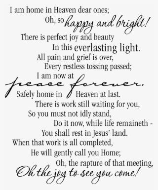 Safely Home - Funeral Poem Png - 1200x1430 PNG Download - PNGkit