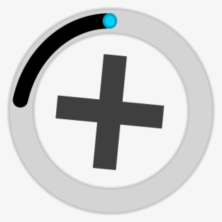Plus Grey Black Icon - Grey Loading Sign Transparent
