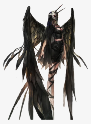 Demon Girl Demon Anime Sticker Vajola Png Anime Girl - Fallen Angel Anime Girl