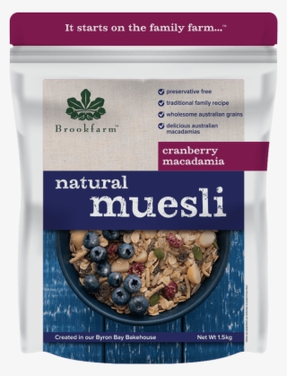Brookfarm Natural Muesli Cranberry Macadamia - Brookfarm Muesli