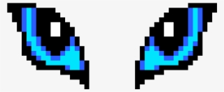 Blue Cat Eyes - Pixel Art Eye