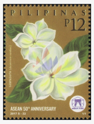 50 Jahre Asean Philippinen Frangipani Plumeria Sp - Sampaguita Philippine National Flower