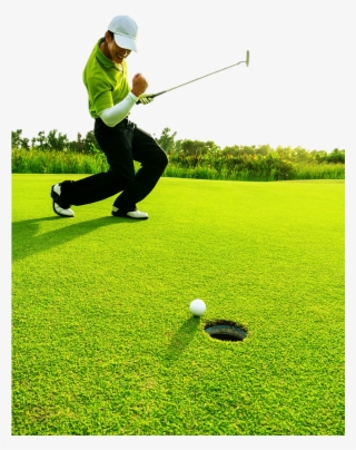 Golfer Action To Win After Putting Golf - Pitch And Putt