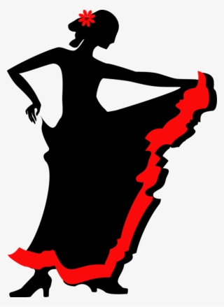 Flamenco Dance Silhouette Clip Art - Clip Art Flamenco Dancer