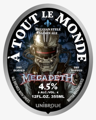 160412 Final Megadeth Atm Uusa 12 Oz Bottle Label Front - Monkey Grease