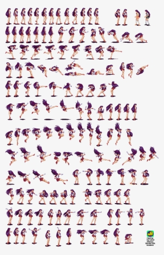 Click For Full Sized Image Sailor Mars - Sailor Moon Sprite Sheet