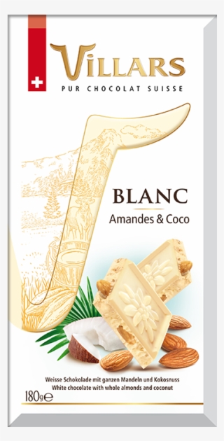 Villars Swiss White Chocolate With Almonds & Coconut - Шоколад Белый Villars С Миндалем И Кокосом