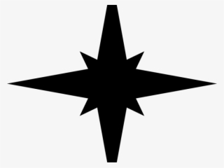 Silhouettes Clipart Christmas Star - 4 Point Star Vector