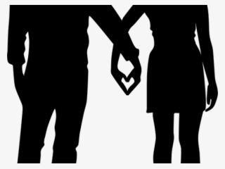 People Silhouette Clipart Hand On Hip - Couple Holding Hands Silhouette
