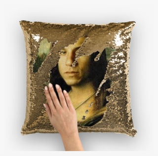 Vin Diesel As The Mona Lisa ﻿sequin Cushion Cover - Nicolas Cage Sequin Pillow