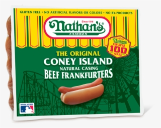 Clipart Transparent Download Natural Casing Beef Frankfurters - Nathan Hot Dogs Beef