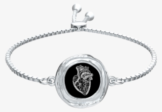 Anatomical Heart Slider Coin Bracelet - Bracelet