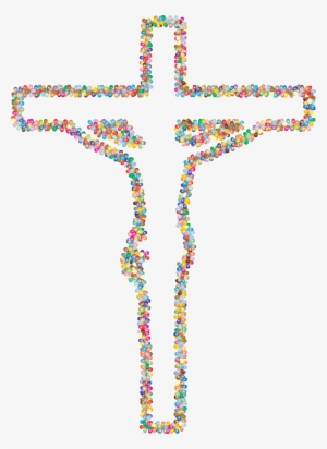 This Free Icons Png Design Of Prismatic Floral Crucifix