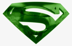Green Kryptonite Shield Kc Krypotonite - Blue Superman Logo